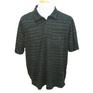 ENGLISH LAUNDRY Men's (Size XXL) Black Short Sleeve Polo Shirt Chest Pocket Top